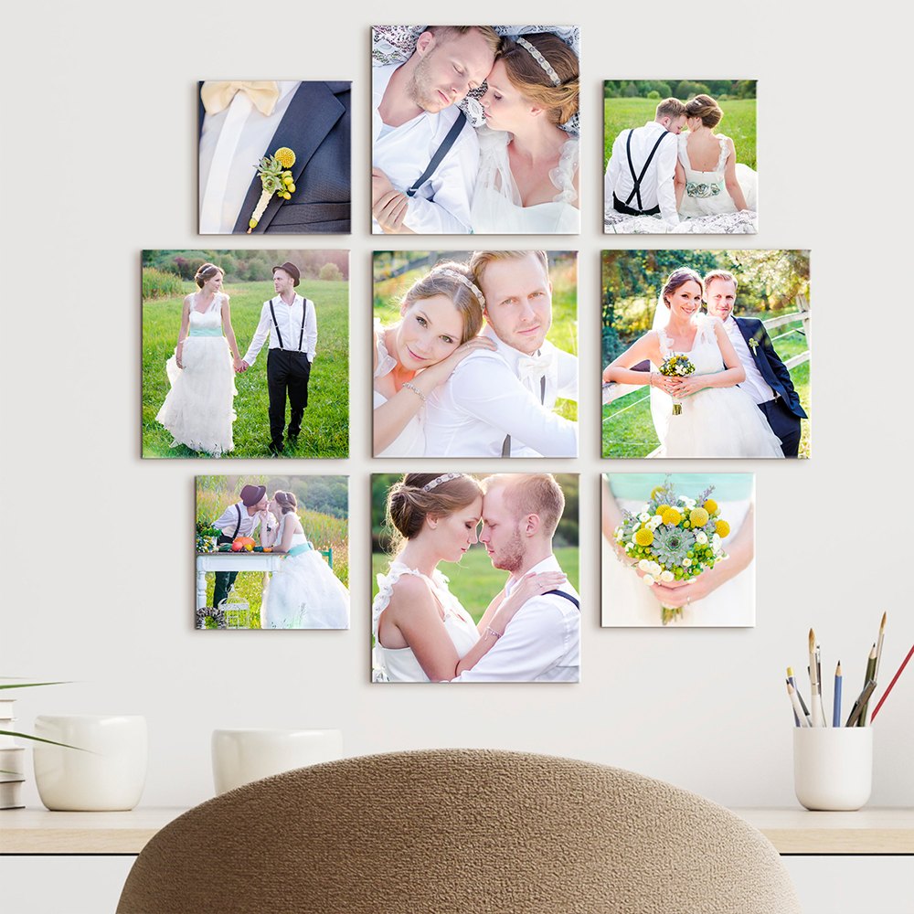 Photo Tiles - Create Restickable Wedding Wall Art